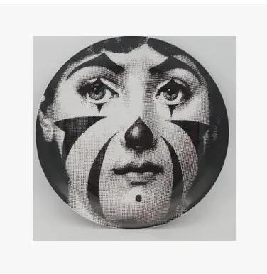 Fornasetti тарелка для еды, сервировочное блюдо, домашнее украшение, можно мыть в посудомоечной машине, новое домашнее керамическое художественное блюдо, съедобное качество - Цвет: AA34