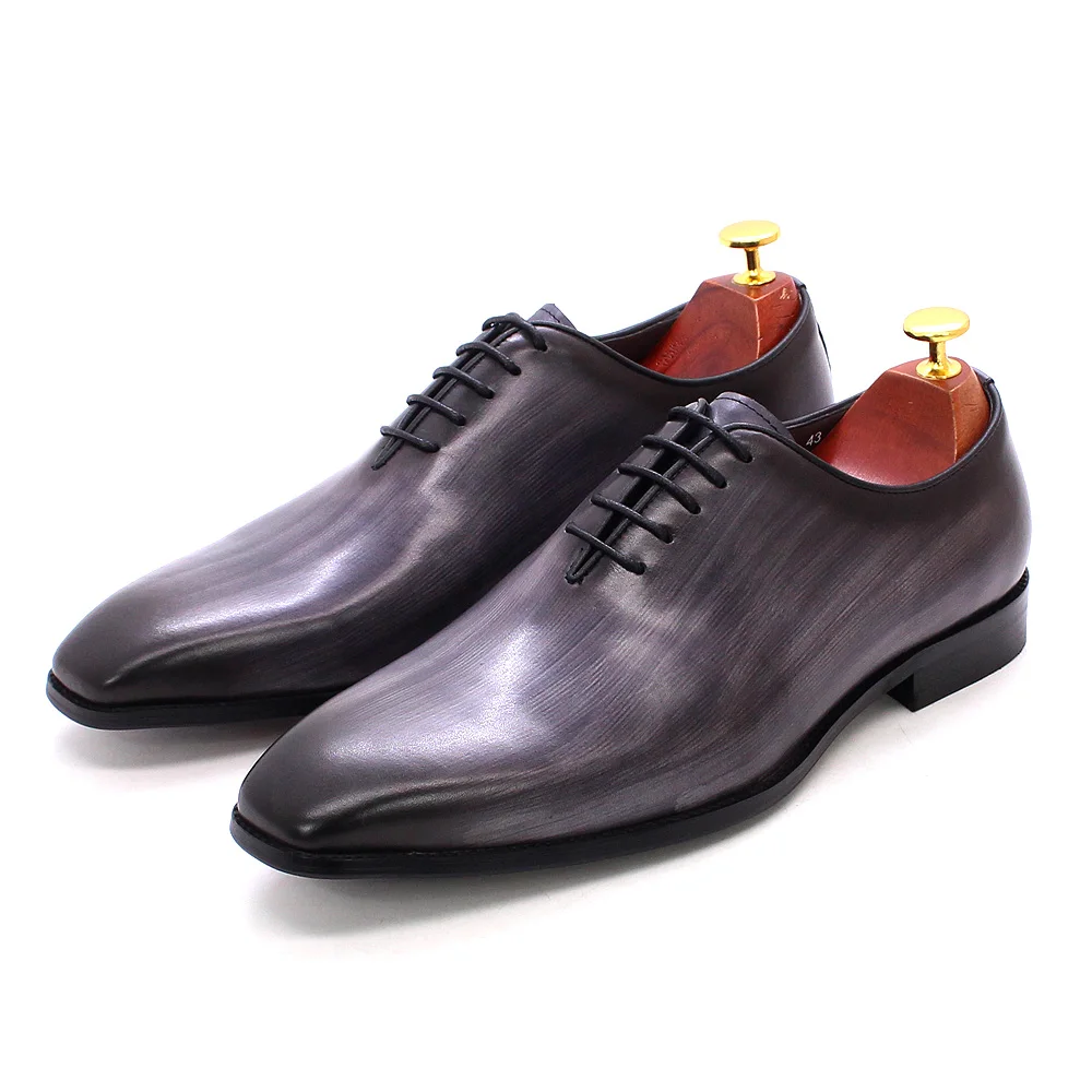 ZLQ Mens Business Shoes Matte Breathable Hollow Carving Genuine Leather Lace Up Lined Oxfords Breathable Shoes