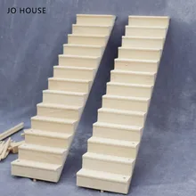 

JO HOUSE Mini Furniture Accessories Plain Handrail Stairs 1:12 Dollhouse Minatures Model Dollhouse Accessories