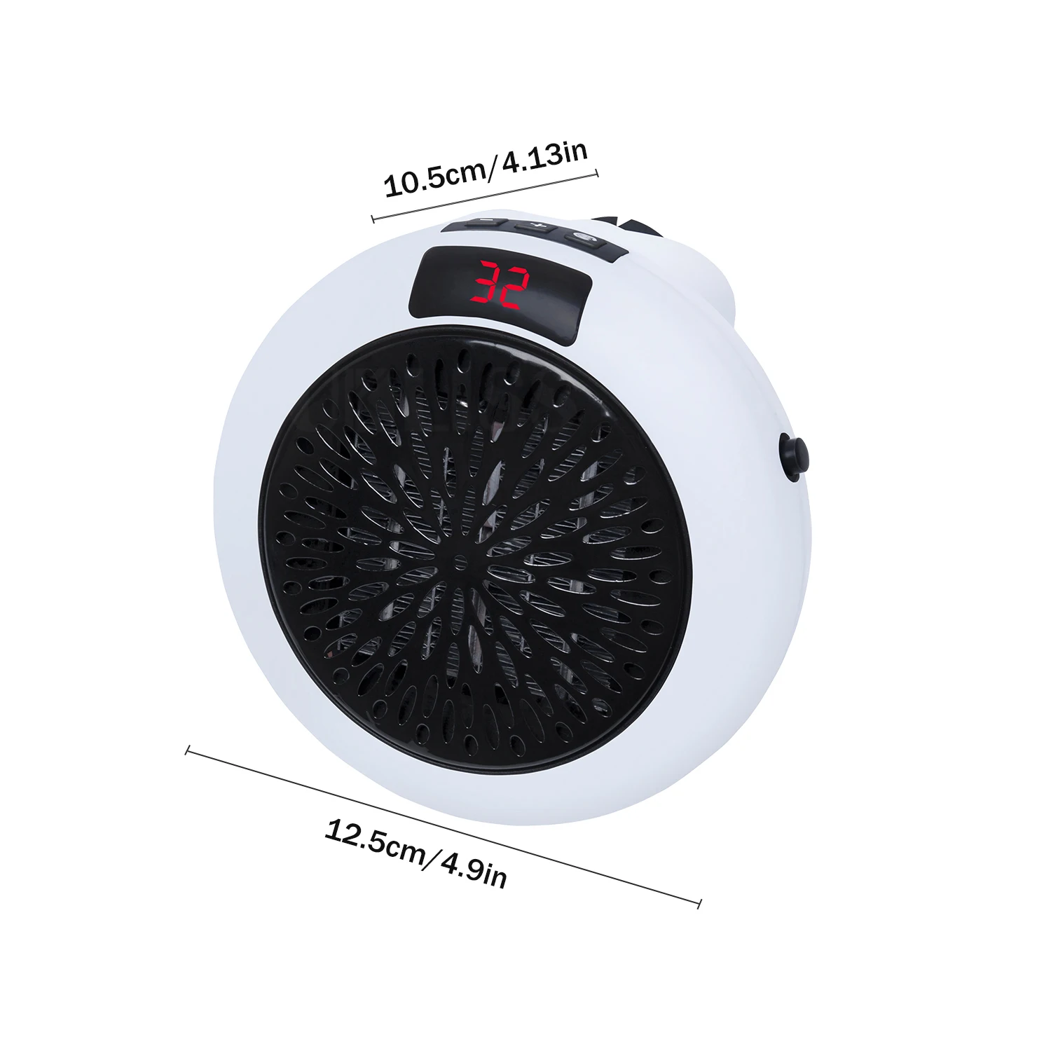 500W Space heater Wall Outlet Space Heater Warm Winter heaters Adjustable  Thermostat and Timer and Led for Office Dorm Room