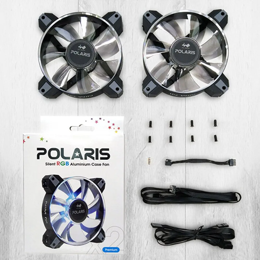 InWin Polaris RGB Алюминиевый 120 мм кожух вентилятора с бликовым покрытием кулер