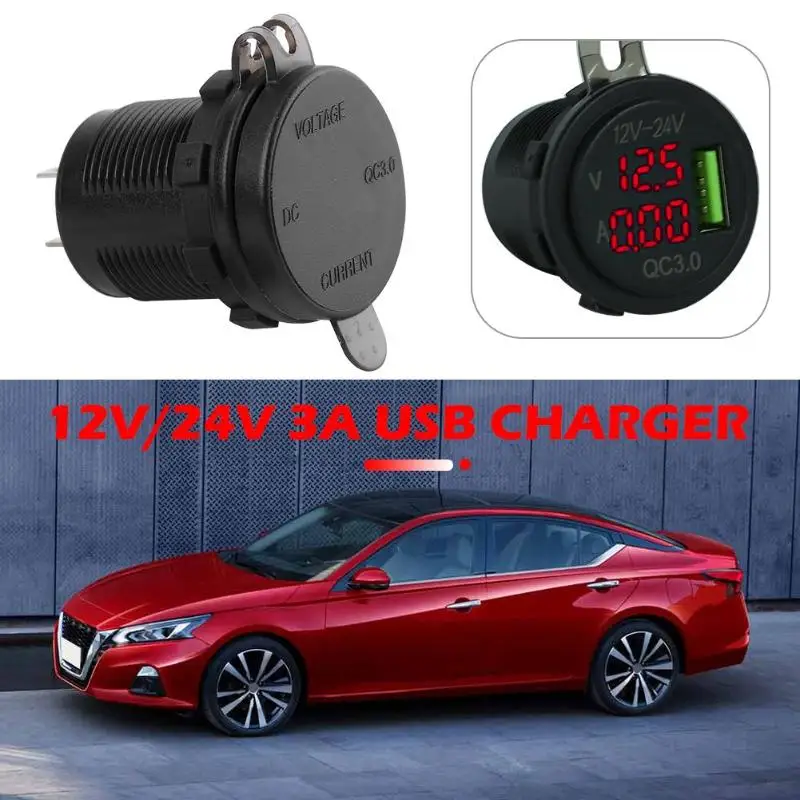 Прочный USB Автомобильное зарядное устройство многофункциональное 5 в 3 А QC 3,0 USB Автомобильное зарядное устройство розетка адаптер С Пылезащитным покрытием для мотоцикла лодки