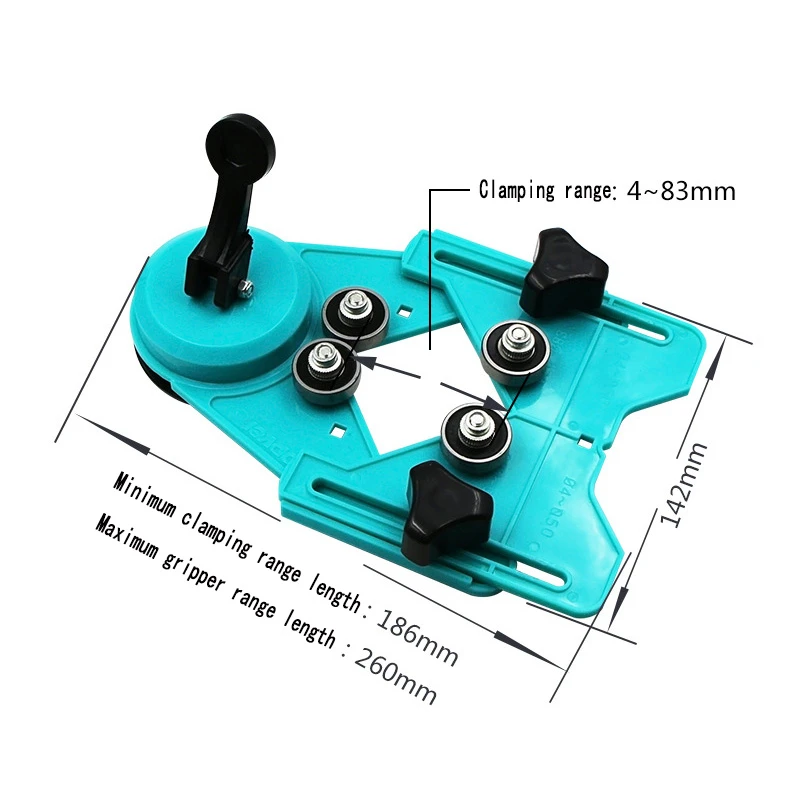 Realmote Adjustable 4-83mm Diamond Drill Bit Tile Glass Hole Saw Core Guide With Vacuum Base Sucker openings Locator