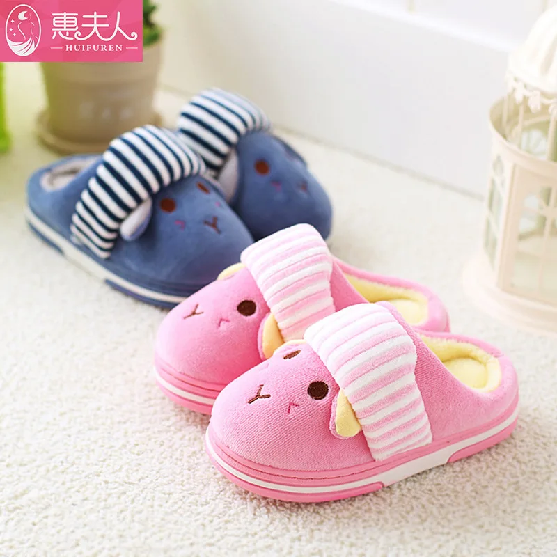 

Kids Indoor Cotton Slippers Cartoon Style Children Winter Warm Shoes Soft Plush Anti-slip Boys Girls Home Floor Slipper SH08172