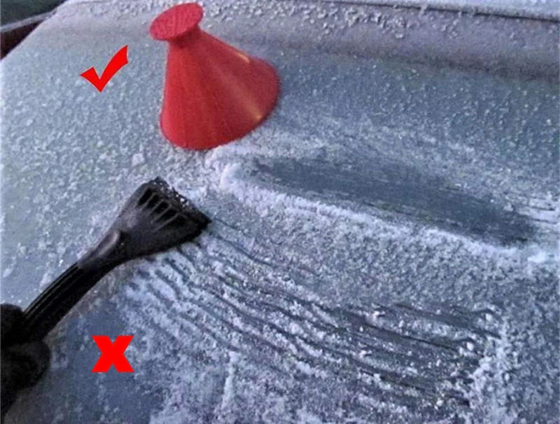 Auto-Car-Magic-Window-Windshield-Car-Ice-Scraper-Shaped-Funnel-Snow-Remover-Deicer-Cone-Deicing-Tool