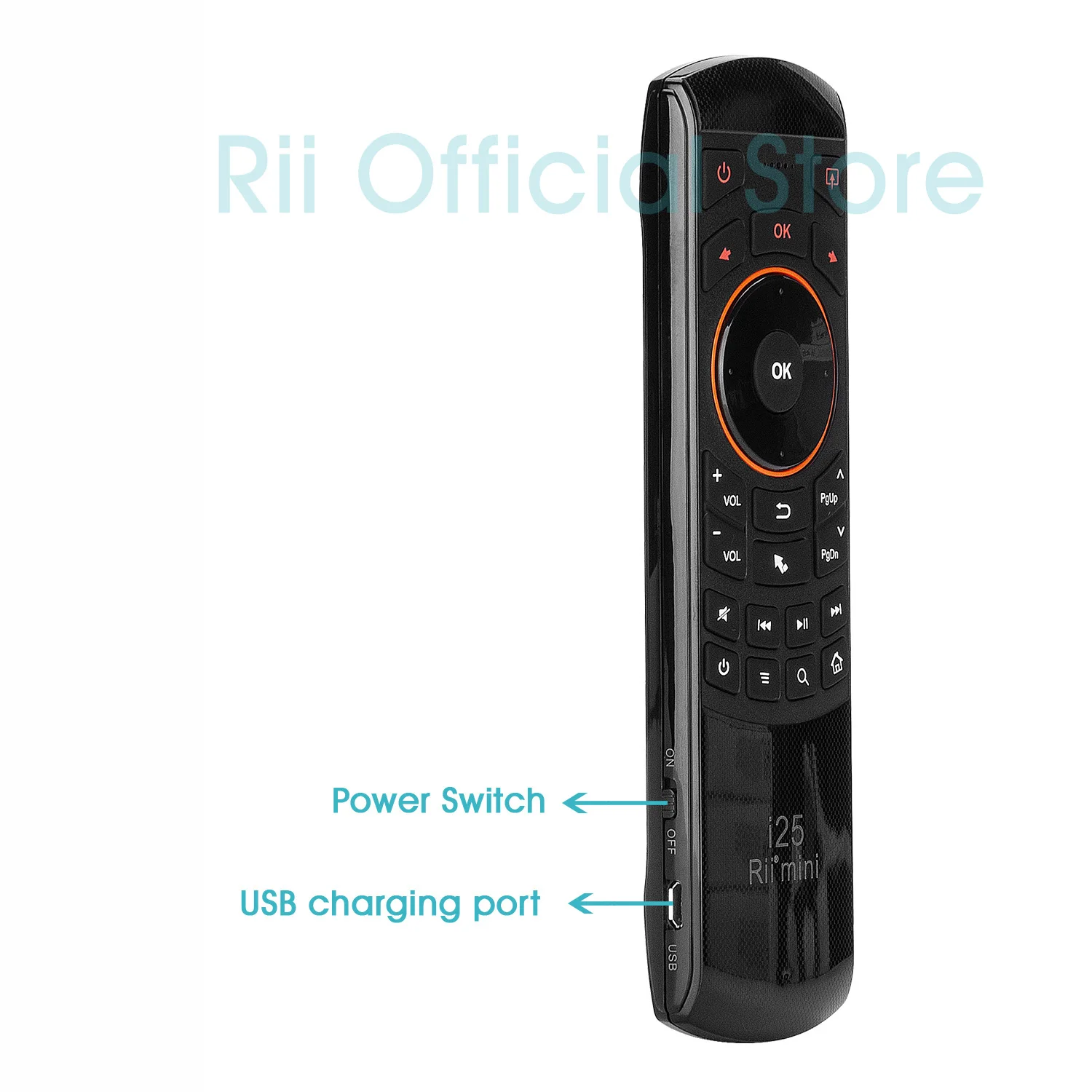 best pc keyboard Original Rii mini i25 2.4GHz Air Mouse Remote Control with English Keyboard for PC Smart TV Android TV BOX HTPC IPTV Fire TV best computer keyboard