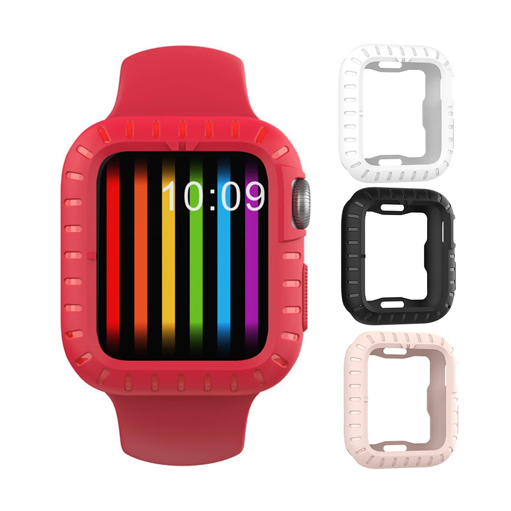 Применимый для Apple Watch4 поколения защитная оболочка ультра-тонкий защита от ударов при падении мягкие часы в силиконовом корпусе 4 корпус часов 40/44 мм корпус