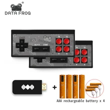 DATA FROG 8 bit 4K Mini Video Game Console Dual Players Wireless Controller Build in 568 Classic Games Support AV/HDMI Output