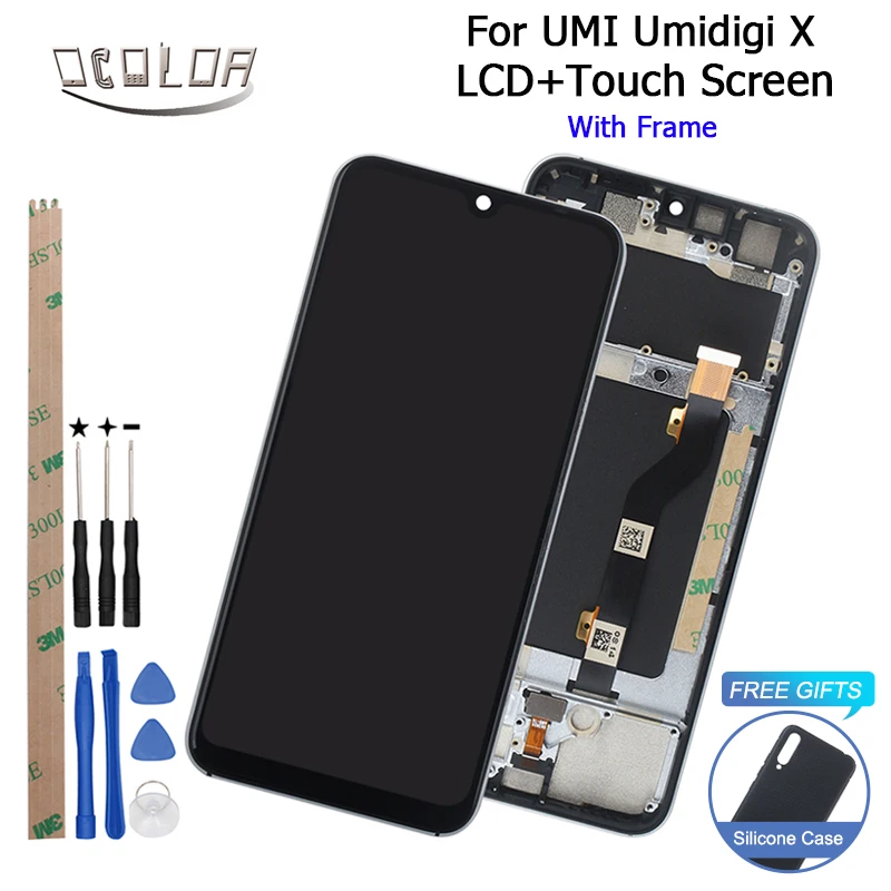 Ocolor для Umidigi X ЖК-дисплей и сенсорный экран с рамкой + чехол инструменты клей UMI lcd 6
