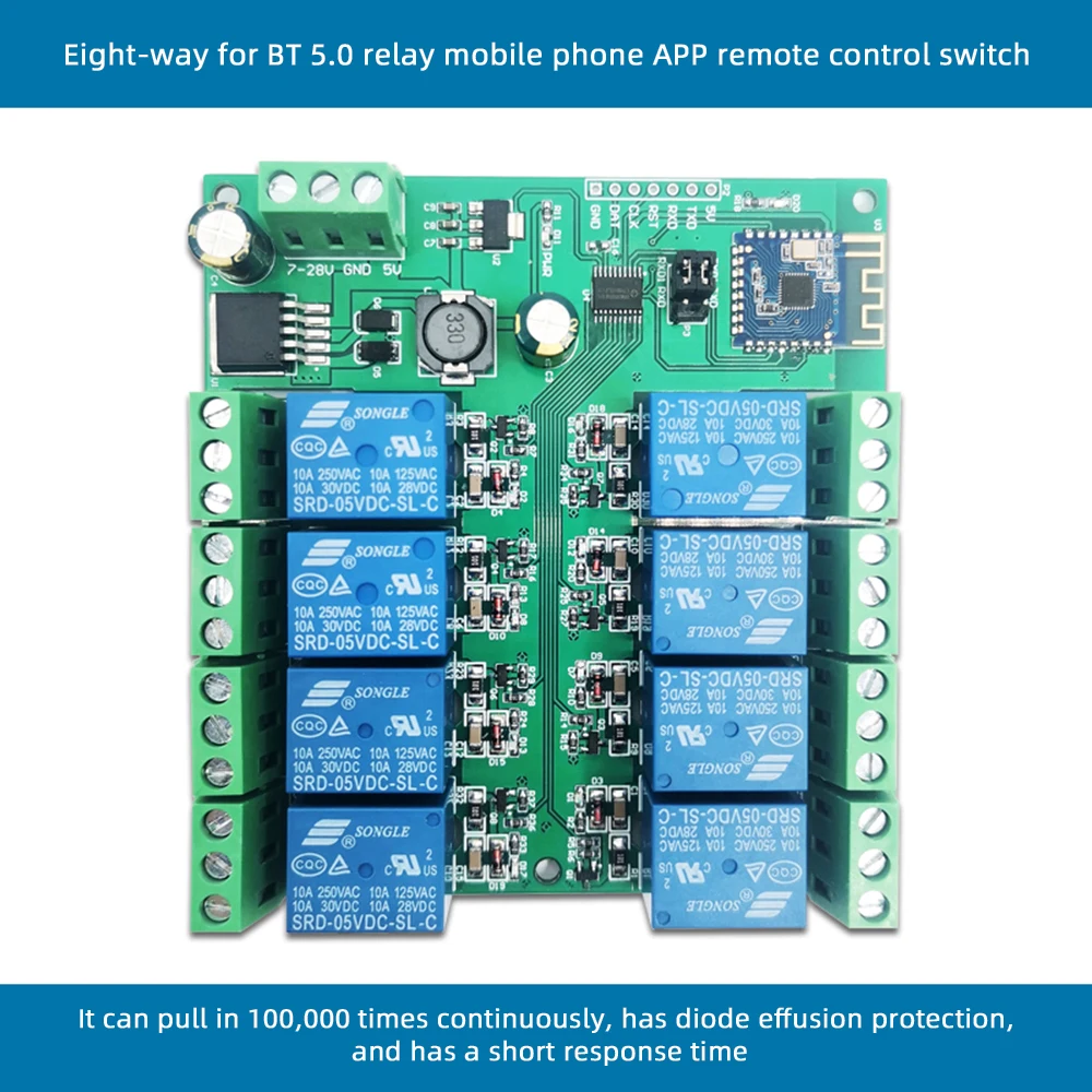 Módulo de Relé sem Fio para Internet Controle Remoto Inteligente Interruptor do Telefone Móvel Bluetooth 5.0 Ble Canais 5v 12v 24v