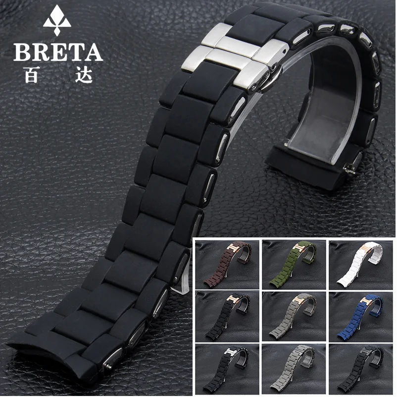 Ремешок из силиконовой резины BRETA Amani для часов AR5920 AR5906 AR5905 AR5858 5943 | 5941 | 5867 | 5981 20 23 мм ремешок для часов