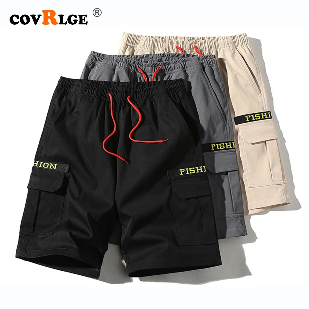 

Cotton Men Shorts Beach Summer Casual Surf Board Cargo Pants Black Jogger Japanese Hip Hop Sweatpants Bermuda Knee Length MKD053