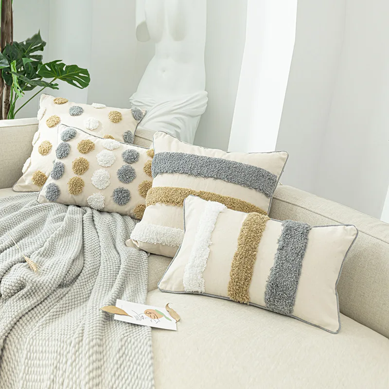 Boho Floral Theme Pillowcase Cover Home Sofa Cushion Cover Set of 2 Pillow Cases 