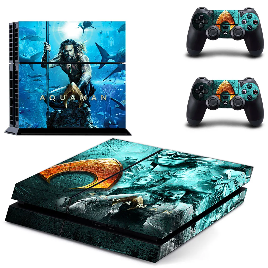 Aquaman стикер s Наклейка для PS4 PS 4 наклейка Play station 4 виниловые наклейки Pegatinas Adesivo для playstation 4 консоль и 2 контроллера