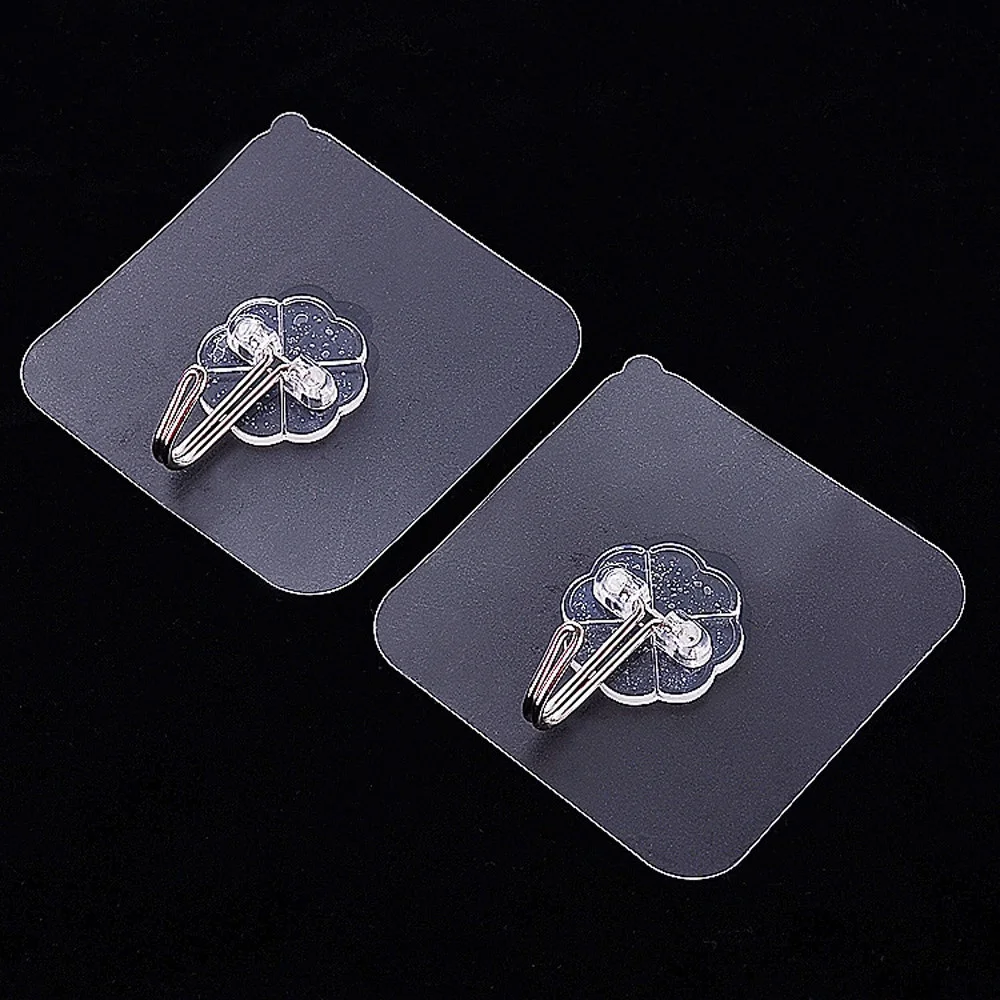 

6x Strong Transparent Suction Cup Sucker Wall Hooks Hanger For Kitchen Bathroom