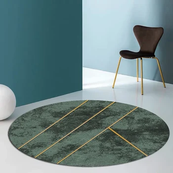

Round Carpets For Living Room Geometric Carpet Computer Chair Modern Coffee Table Floor Mat Bedroom Bedside Pad Dresser Rug