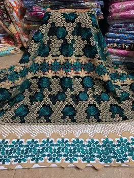 

High-end fashion New Velvet Stone Lace Fabric 2020 Embroidered Nigerian Mesh Laces Fabric High Quality French Tulle Lace Fabric