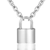 Stainless Steel Lock Pendant Necklace Punk Necklace Choker For Men Women Jewelry Gif Dropshipping 1