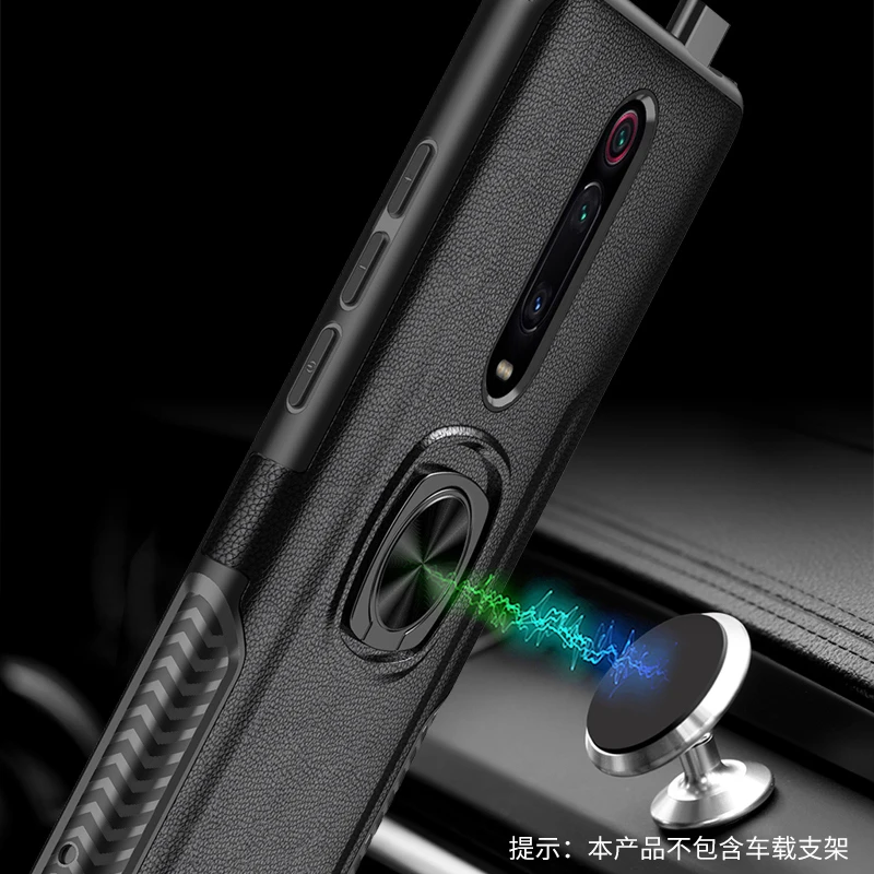 Защитный чехол с кожаной текстурой для Oppo Realme Q 5 3 Pro F11 R17 V17 A5 A9 2020 ударопрочный из