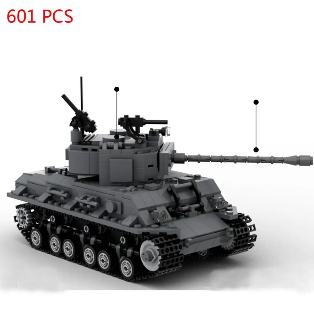 

hot military WW2 technic vehicles US army Sherman Heavy tank Landing war weapons bricks model moc Building Blocks toys for gift