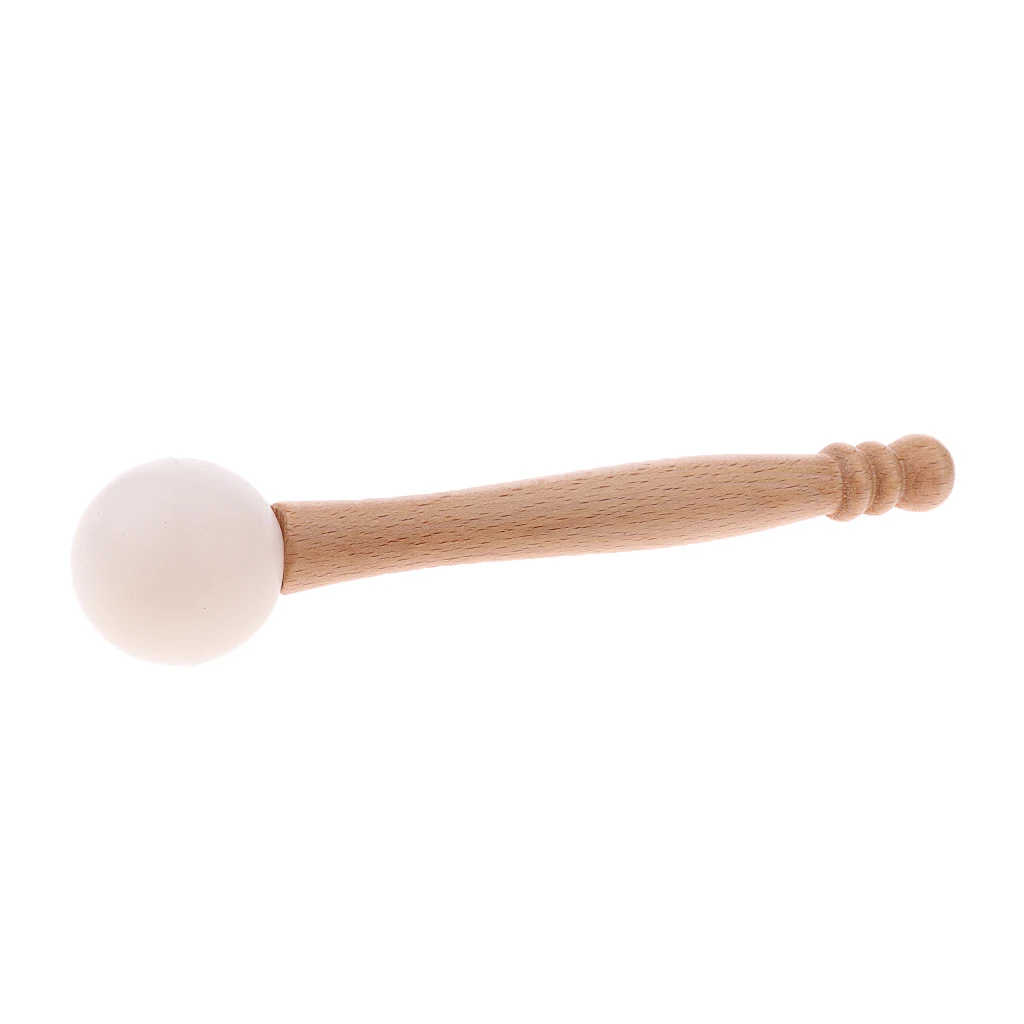 Tibetan Singing Bowls Mallet Hand Percussion Accessory for Relaxing Rubber Wooden Mallet Hammer singing bowls