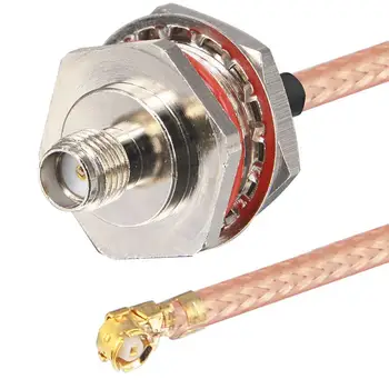

10 PCS SMA Pigtail Cable U.FL IPX to SMA Female Jack Coupling Nut Hole Waterproof Bulkhead Straight O-Ring Coaxial Cable RG178