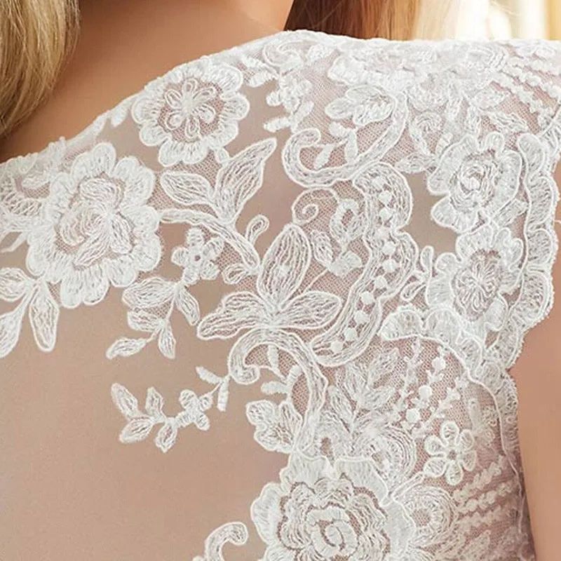 Vestido De Noiva винтажное кружевное Аппликация Русалка v-образный вырез и юбка-годе сексуальное свадебное платье renda Casamento платья для матери невесты
