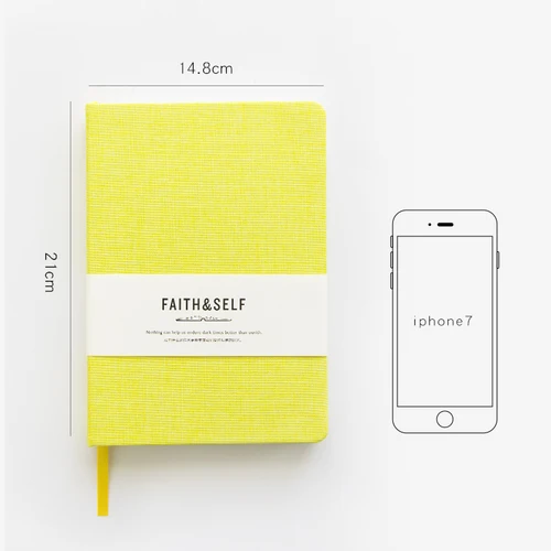 Кинбор ручная книга студентов колледжа простой дневник женский расписание сетки план ноутбук - Цвет: Yellow