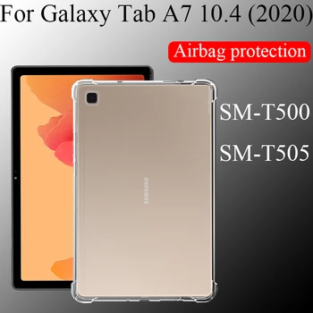 

Tablet case for Samsung Galaxy Tab A7 10.4" 2020 TPU Airbag cover Transparent protection for capa bag NEW card SM-T500 SM-T505