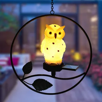 

Solar Garden Decorative Lights Outdoor LED Hanging Landscape Tree Light Owl Parrot Solar Lamp Pathway Yard Christmas Decoration