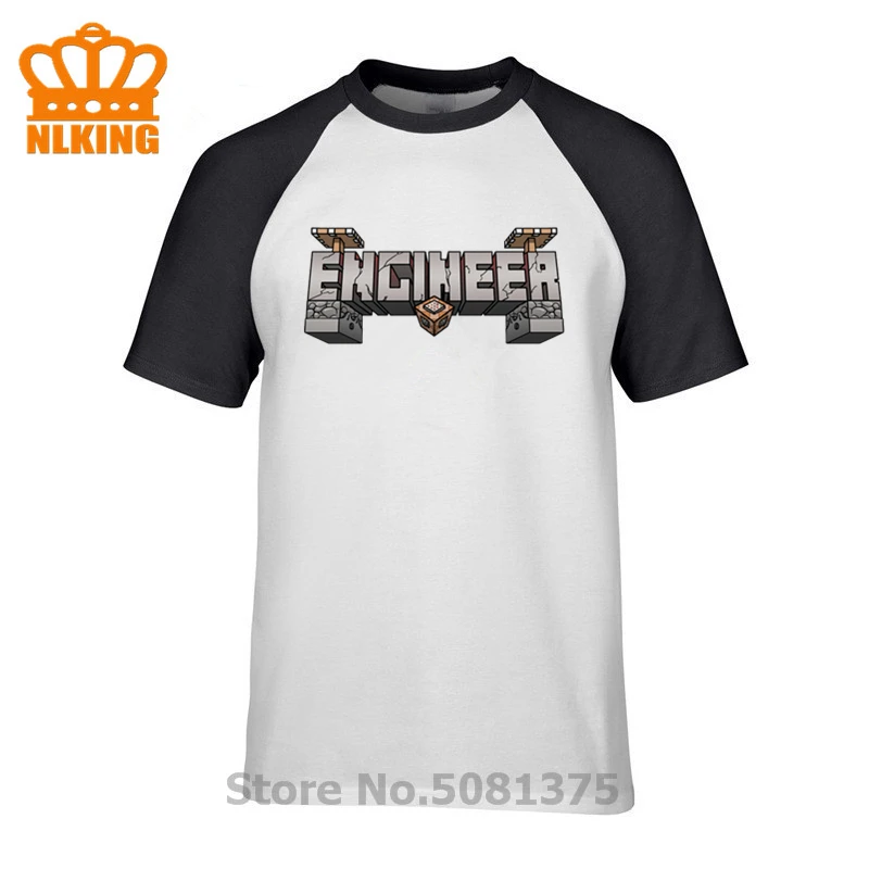 

Minecraft Redstone Engineer 3D T-Shirts Beer Engineer Gear Men's T Shirts Summer/Fall 100% Cotton Crew Neck Tops Simple Style