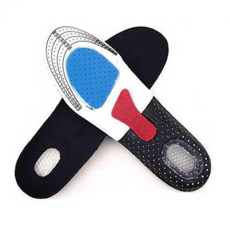 Sports Insoles Flat Foot Arch Support Deodorant Breathable Insoles Shock Absorbent Foot Pad Heel Gel Cushion Shoe Pads Inserts