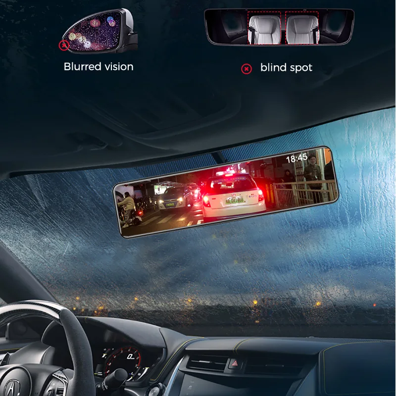 OBDPEAK H6 12 자동차 DVR 4K 3840*2160P 대시 캠 와이파이 GPS 415 백미러, 1080P 자동차 카메라 비디오 레코더 공원 모니터