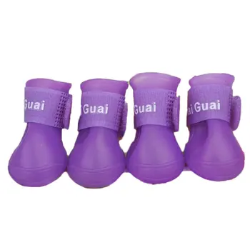 

Waterproof Durable Mini Pet Little Dog Teddy Rain Boots Shoes Rainboots Anti-Slip Paws Booties