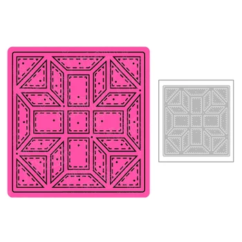 

2020 New Rectangle Background Metal Cutting Dies For DIY Embossing Square Decoration Greeting Card Album Cut Paper Scrapbooking