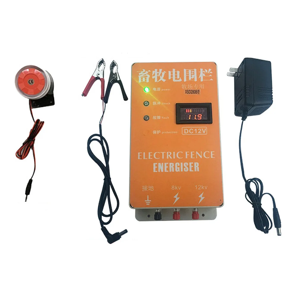 Electric Fence Systems Animal Ranch Energy Controller Electronic Charger DC 12V 