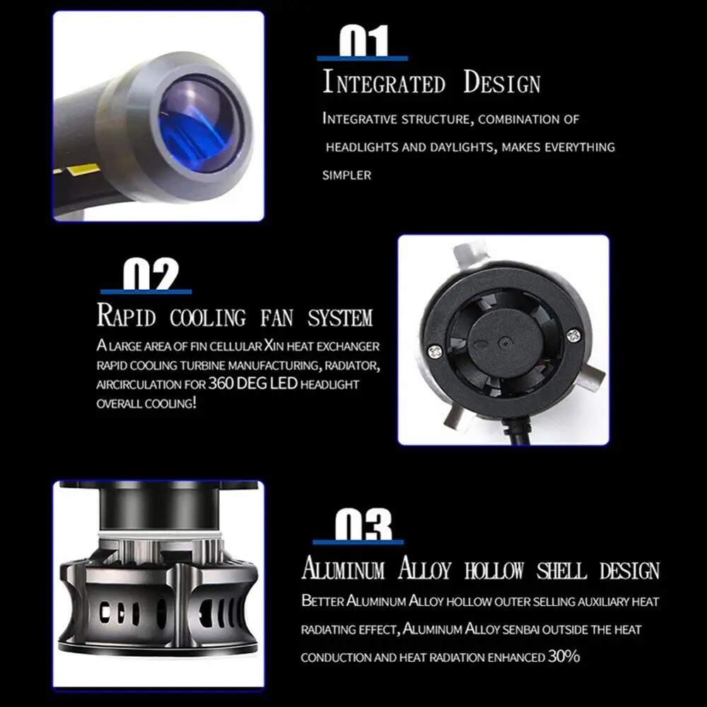 Hot Selling Headlight Bulb Error-Free High Low Beam  Car For Dhbh-2x Car h7 Led 6000k 8000k