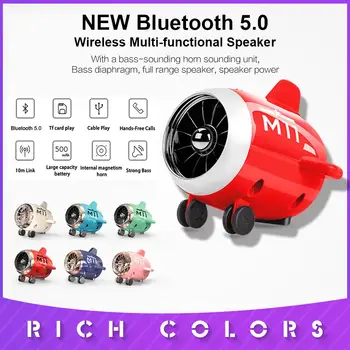 

Wireless Bluetooth Speaker Outdoor Stereo Speaker Portable 3D Surrounding Sound Bluetooth Small Aircraft Shape Speaker For M11