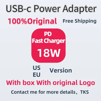 

10pcs 100% Original Quality18W USB Type-C Quick Charge Travel Adapter PD Fast Charger for 11 Pro XR XS Max Pad EU US A1720 A1692