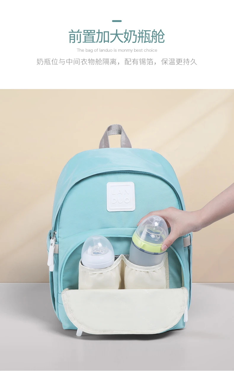 Новые сумки для подгузников LANDUO Mommy рюкзаки для мам большие вместительные дорожные сумки для подгузников с 2 Крючки для прогулочных колясок для новорожденных MPB107