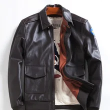 Новинка, мужская куртка USAF, пилот, коровья кожа, повседневная, Воловья кожа, Военный стиль, A2, приталенные куртки, для зимы, Россия, пальто