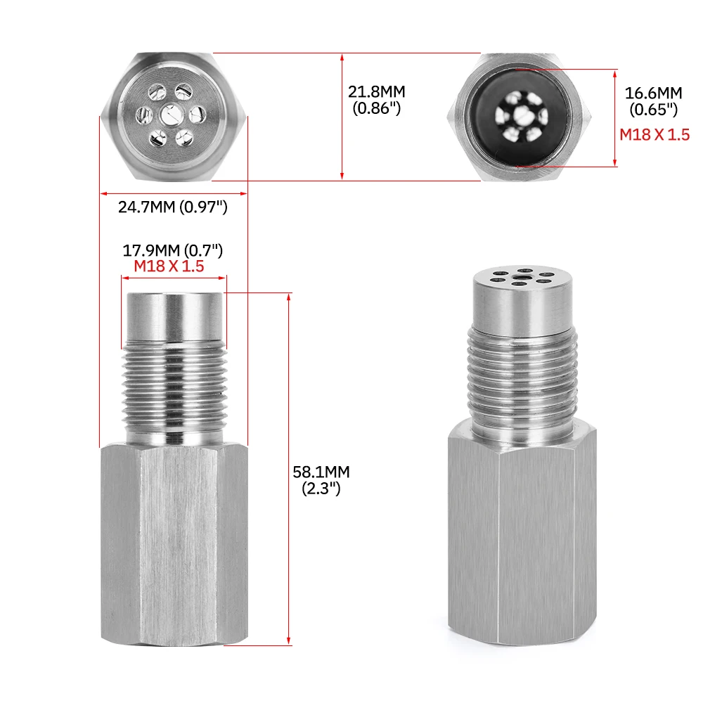 O2 Sensor Extender Spacer Catalytic Oxygen Sensor Adapter M18*1.5 –  Pickfavor