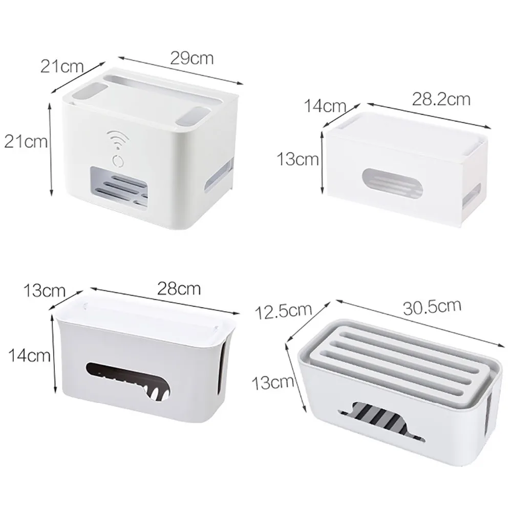 Маршрутизатор коробка для хранения вставной платы шнур питания отделочная коробка Бытовая вилка розетка зарядное устройство Скрытая коробка