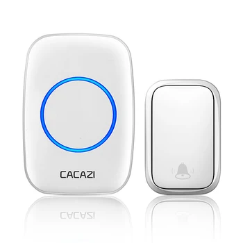 

CACAZI Self Powered Wireless Doorbell Waterproof 150 Remote US EU UK Plug No Battery Required Smart House Doorbell Ring Gate 220