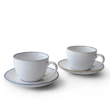 

Japan Vintage Tea Cups Set Ceramic Simple Striped Coffee Cups and Saucer Sets Porcelain Milk Tea Cup Xicara Retro Design AC50CK