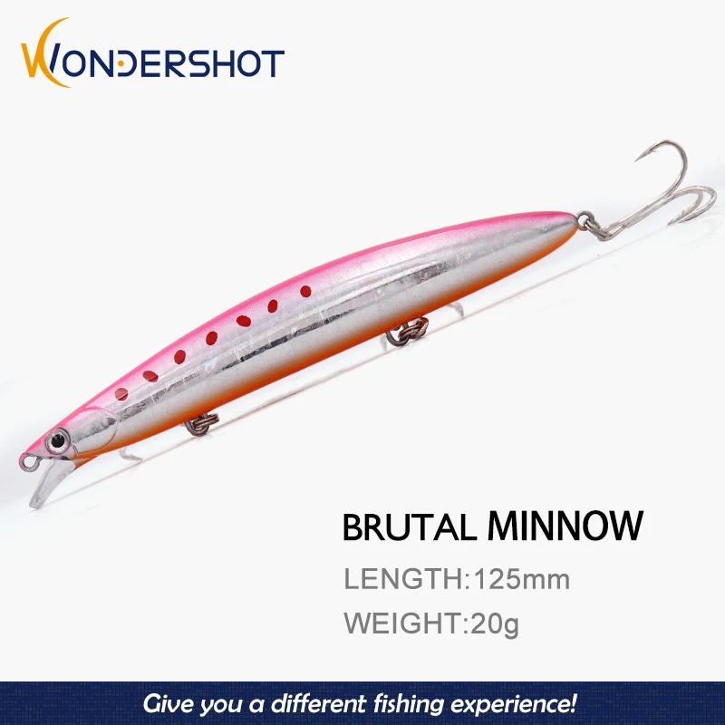 Жесткая рыболовная приманка Wondershot A05 125 мм 20 г 1 шт. плавающая с объемными глазами