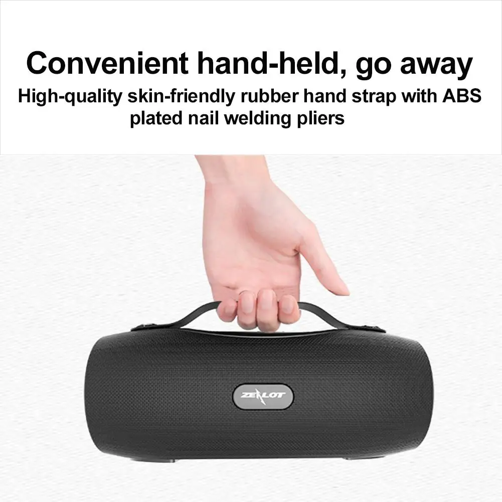 ZEALOT S29 Bluetooth 5,0 динамик Портативный наружное радио fm Bluetooth динамик Мобильная мощность SOS аварийный фонарик TF карта Subwo