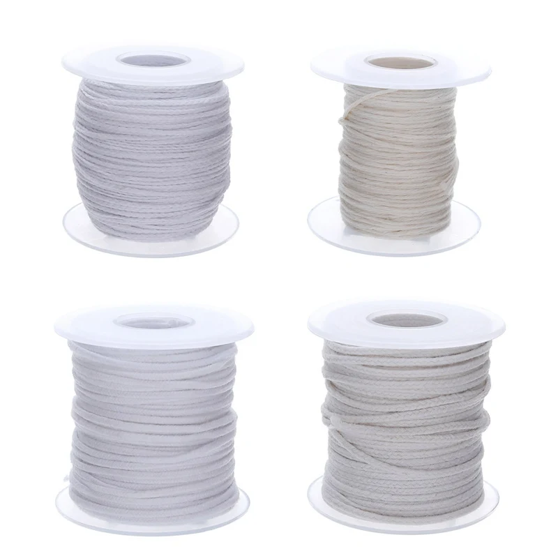 61/30m Environmental Spool Of Cotton Braid Candle Wick Core For DIY Oil Lamps Candle Making Supplies