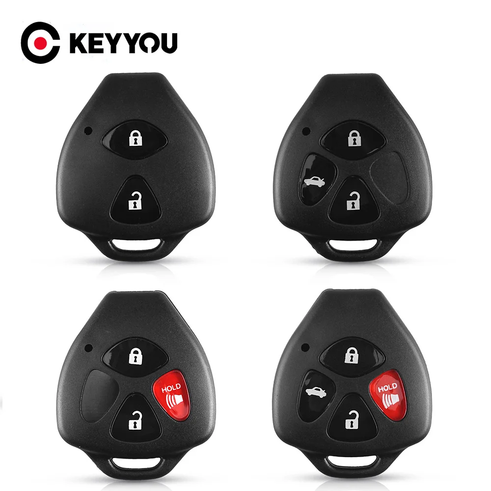 KEYYOU для Toyota Camry Corolla RAV4 Avalon Venza 2007 2008 2009 2010 2011 2/3/4 кнопочный корпус автомобильного