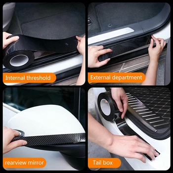 

Car Door bumper Car Sticker Anti-scratch Strip 5cmx10m DIY 5D Carbon Fiber Vinyl